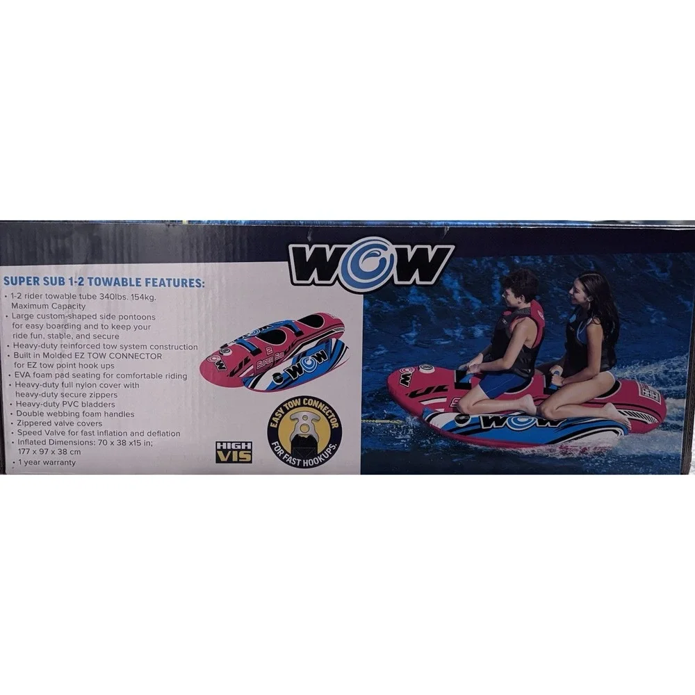 WOW Super Sub 1-2 Rider Towable New‎ In Box EZ tow connector 70